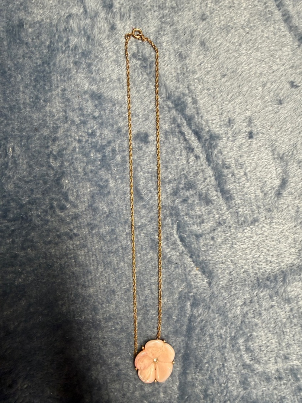 Delicate Pink Flower Pendant Necklace - Women Jewelry vintage